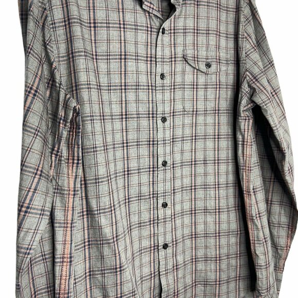 NWT Michael Bastian Flannel Shirt‎ Mens Size Large Pink/Grey Plaid LS Button Up - Picture 5 of 10